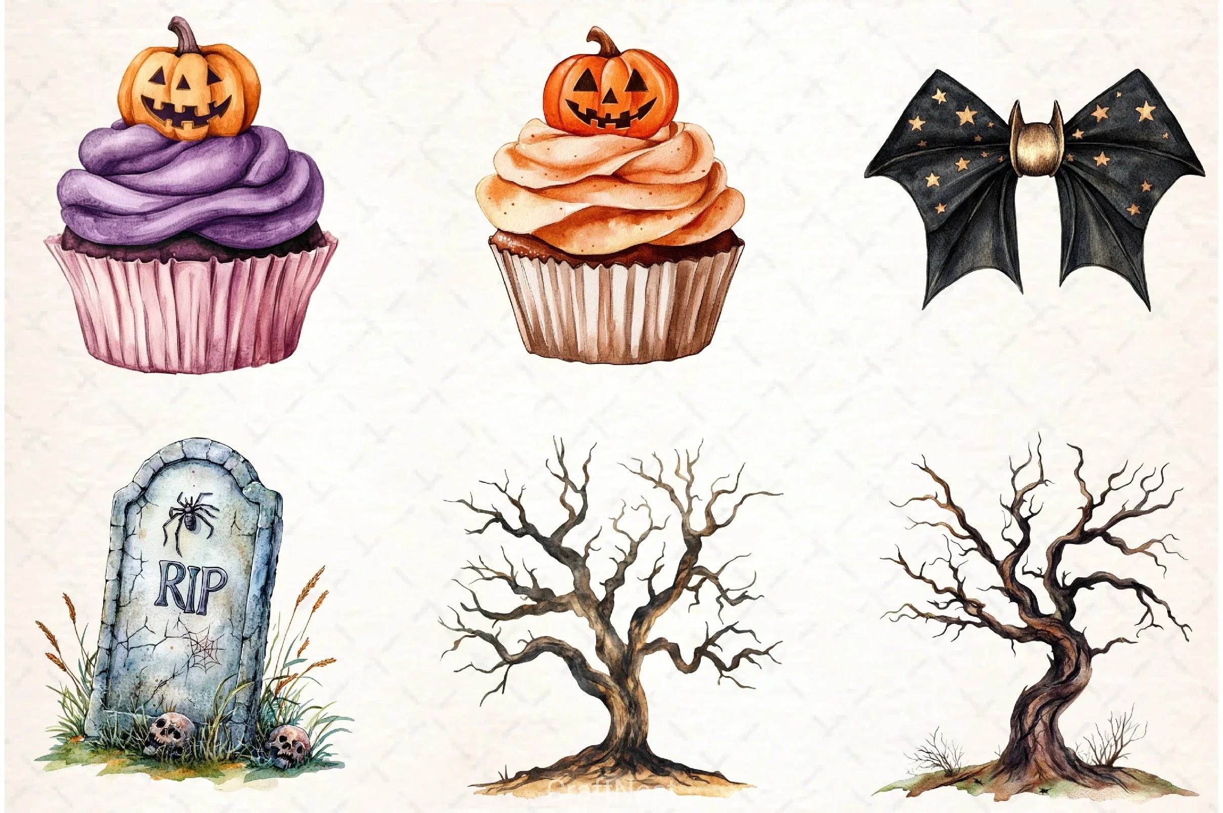 Vintage Halloween Clipart Bundle 16 - CraftNest - Digital Crafting and Art