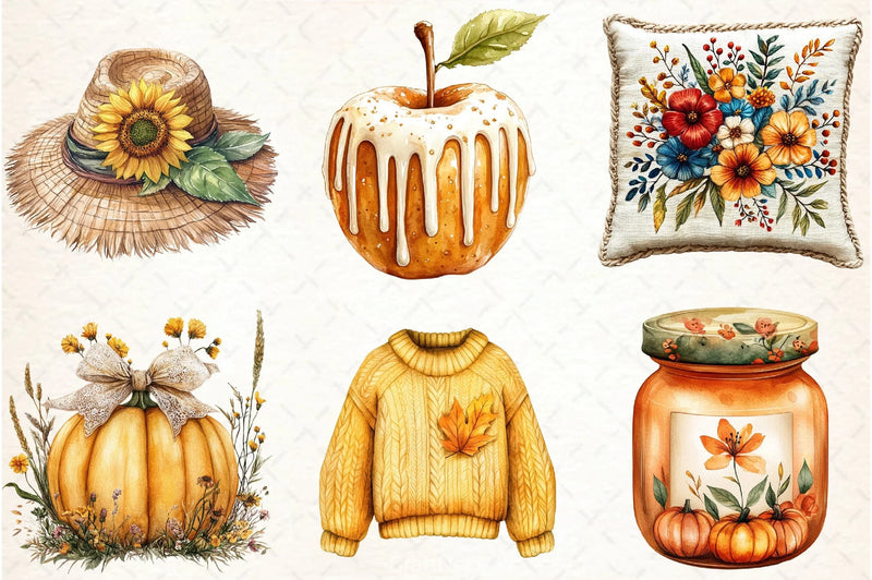 Cozy Autumn Clipart Bundle 5 - CraftNest - Digital Crafting and Art