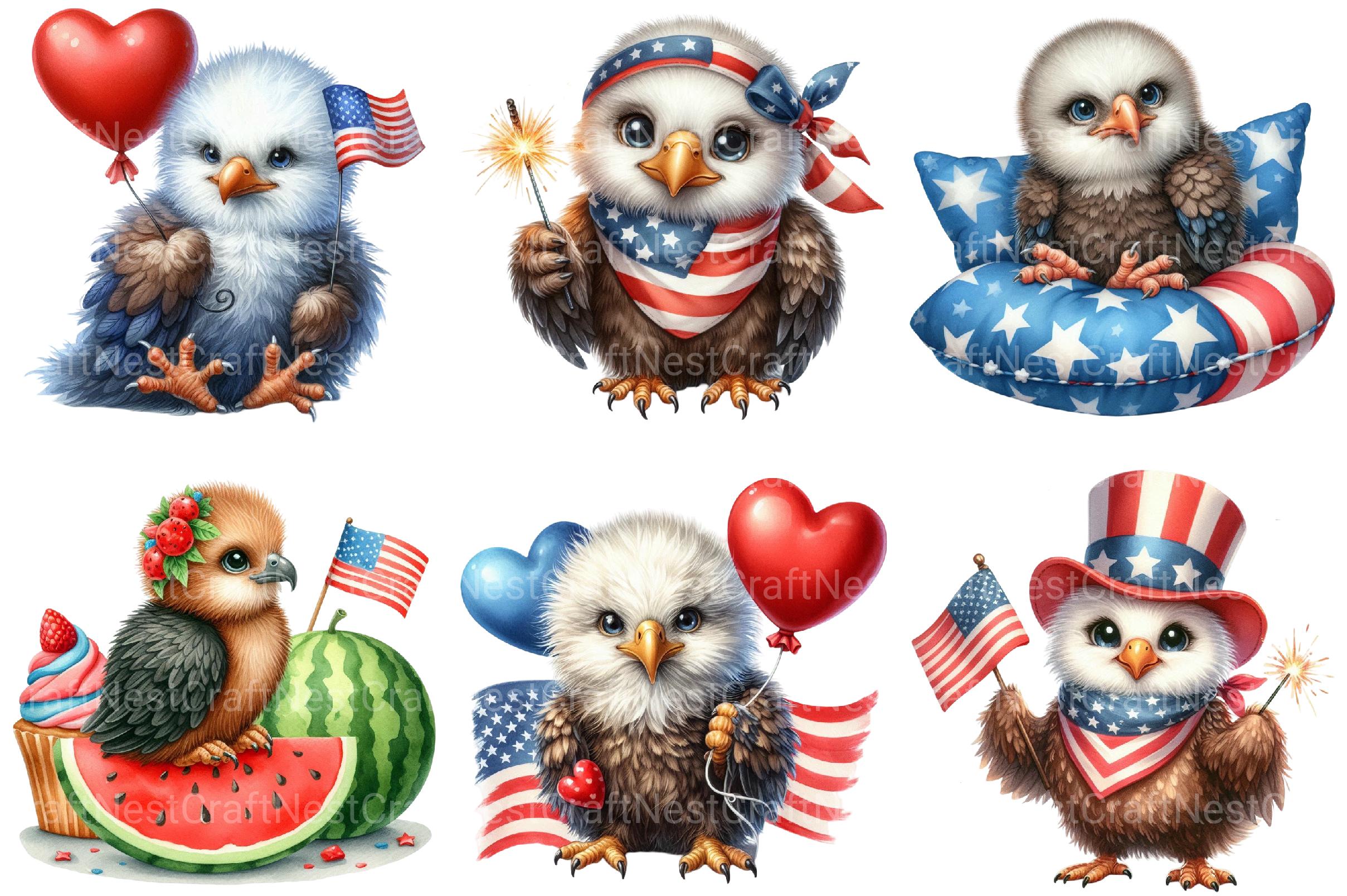 4th of July Eagle Clipart