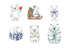 Polar Bear Christmas Clipart Bundle 2 - CraftNest - Digital Crafting and Art