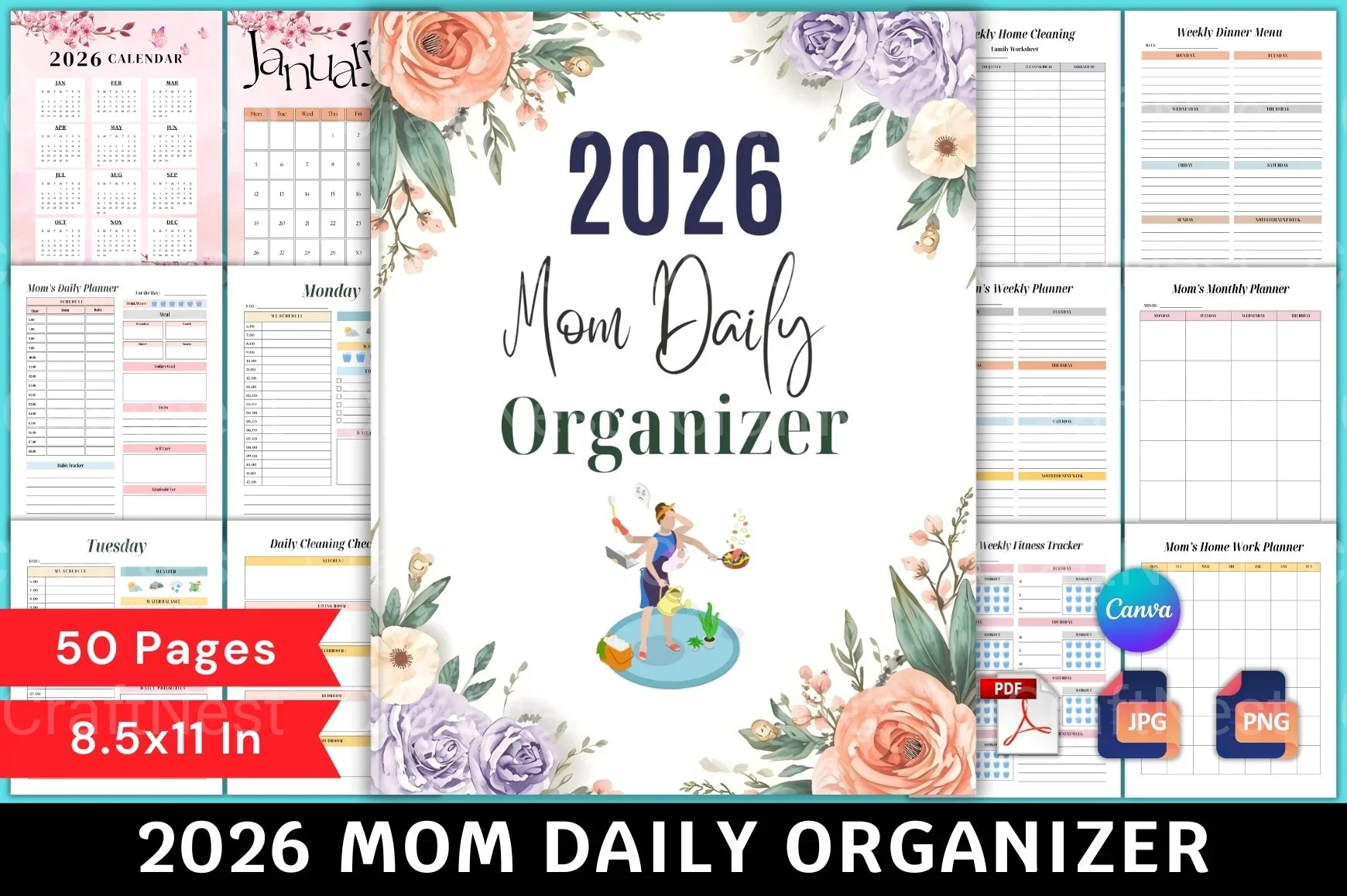 Mom's Daily Organizer - CraftNest - Digital Crafting and Art