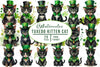 Cute Smiling Tuxedo Kitten Cat Clipart Bundle