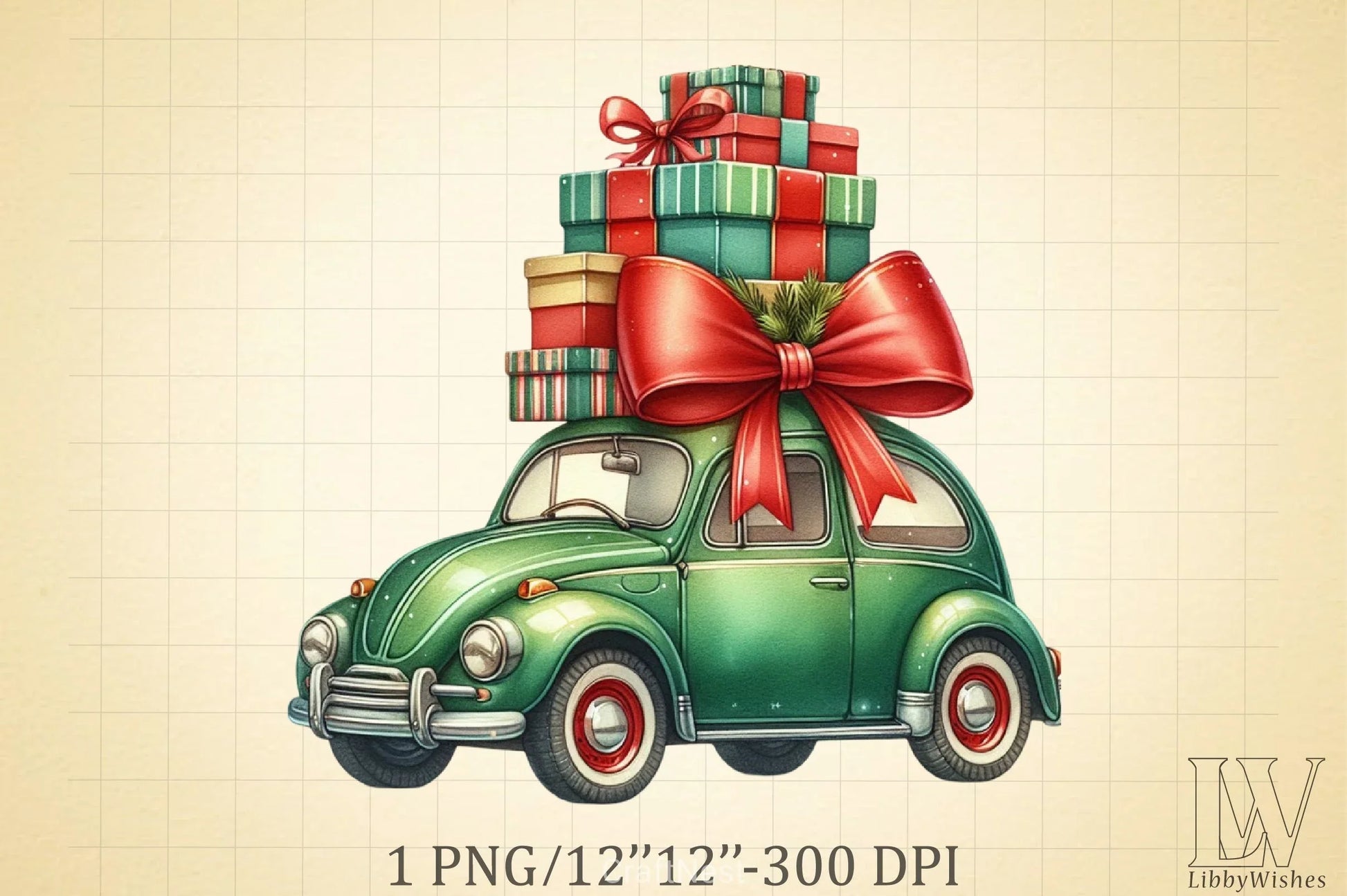 Christmas Car Clipart Bundle 4 - CraftNest - Digital Crafting and Art