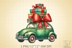 Christmas Car Clipart Bundle 4 - CraftNest - Digital Crafting and Art