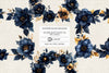 Dark Botanical Frames Clipart