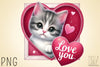 Love You Cat Valentine's Day Clipart Bundle
