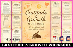Gratitude Growth Workbook for Personal Development - CraftNest - Digital Crafting and Art