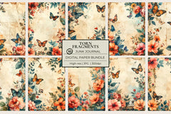 Torn Fragments Junk Journal Papers - CraftNest - Digital Crafting and Art