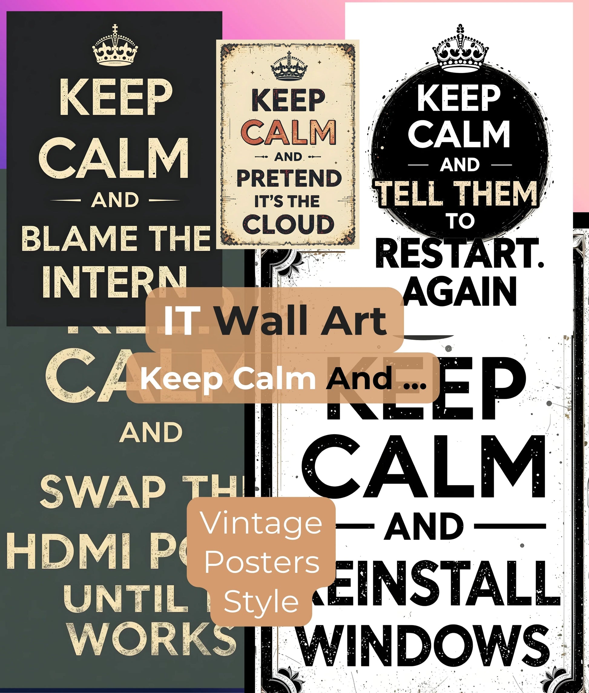 IT Wall Art Clipart Bundle - CraftNest - Digital Crafting and Art