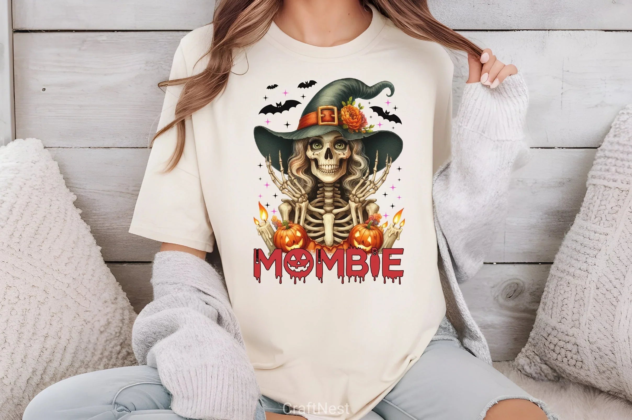 Retro Halloween Mombie Clipart Bundle - CraftNest - Digital Crafting and Art