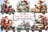 Santa Truck Christmas Clipart Bundle