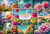 Whimsical Flower Backgrounds Clipart Bundle
