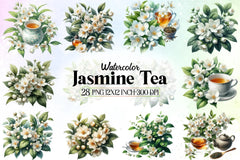 Jasmine Tea Clipart Bundle - CraftNest - Digital Crafting and Art