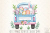 Easter Bunny Truck Clipart Bundle