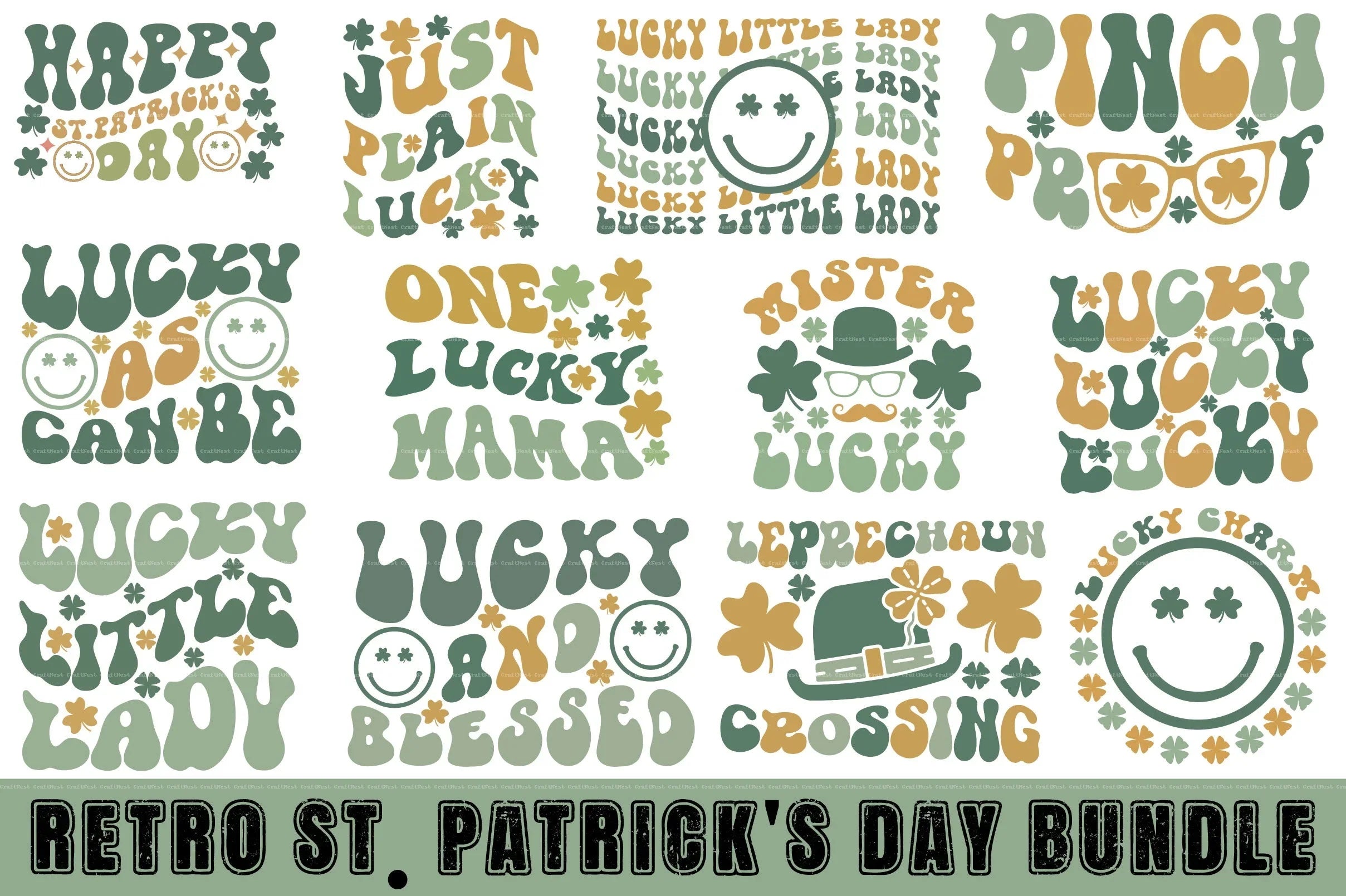 Retro St. Patrick's Day SVG Bundle