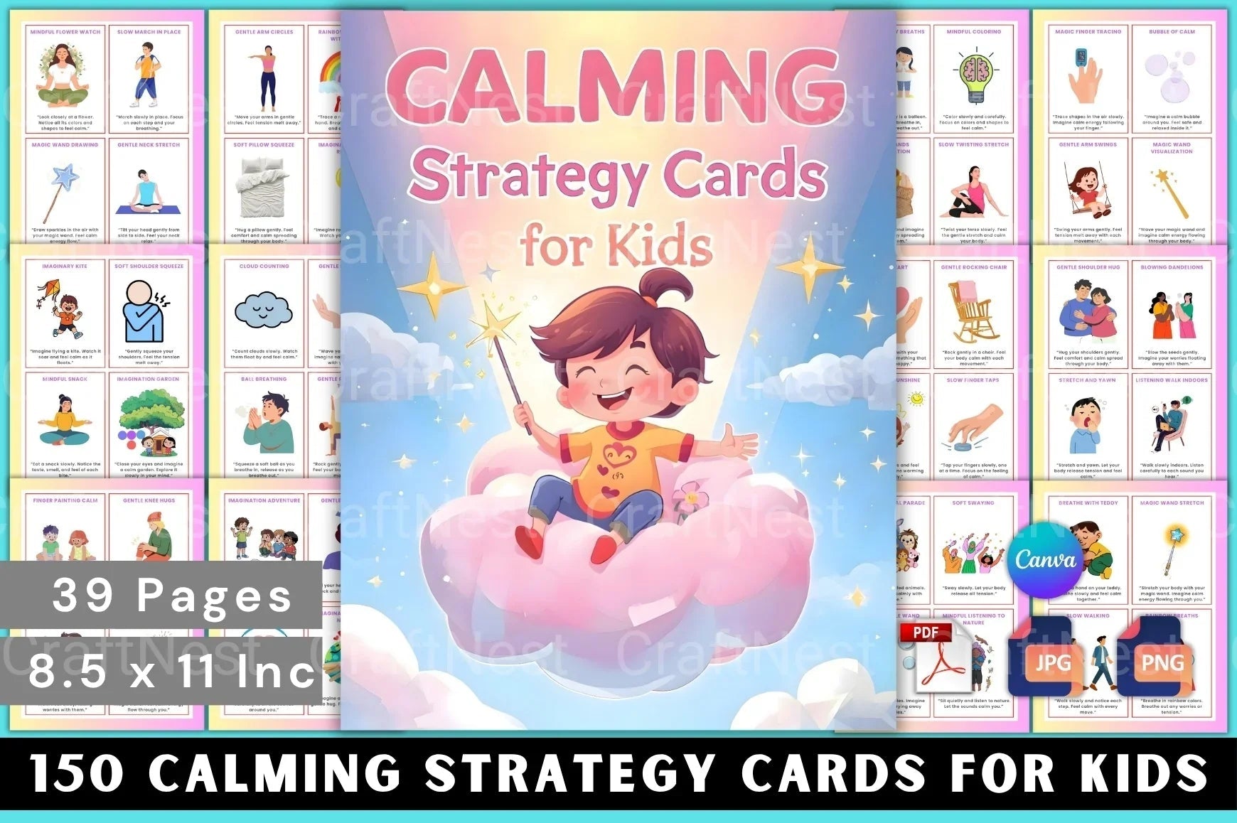 Calming Strategy Cards for Kids - CraftNest - Digital Crafting and Art