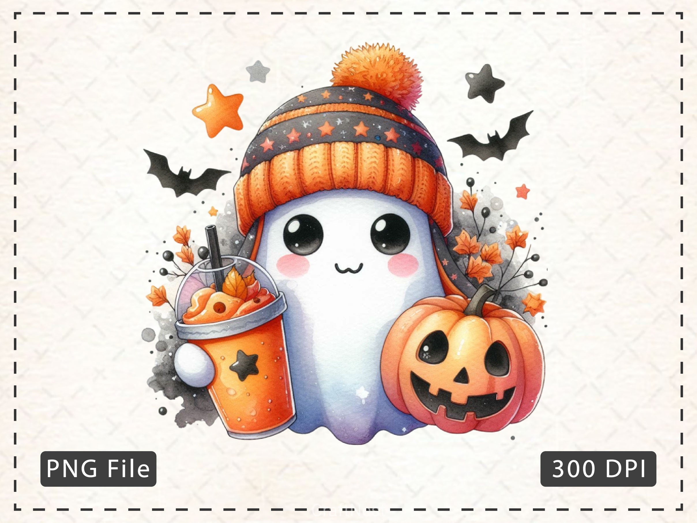 Cute Ghost Cute Halloween Clipart Bundle 14