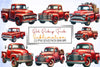 Red Pickup Truck Clipart Bundle