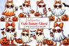 Cute Ghost Halloween Clipart Bundle