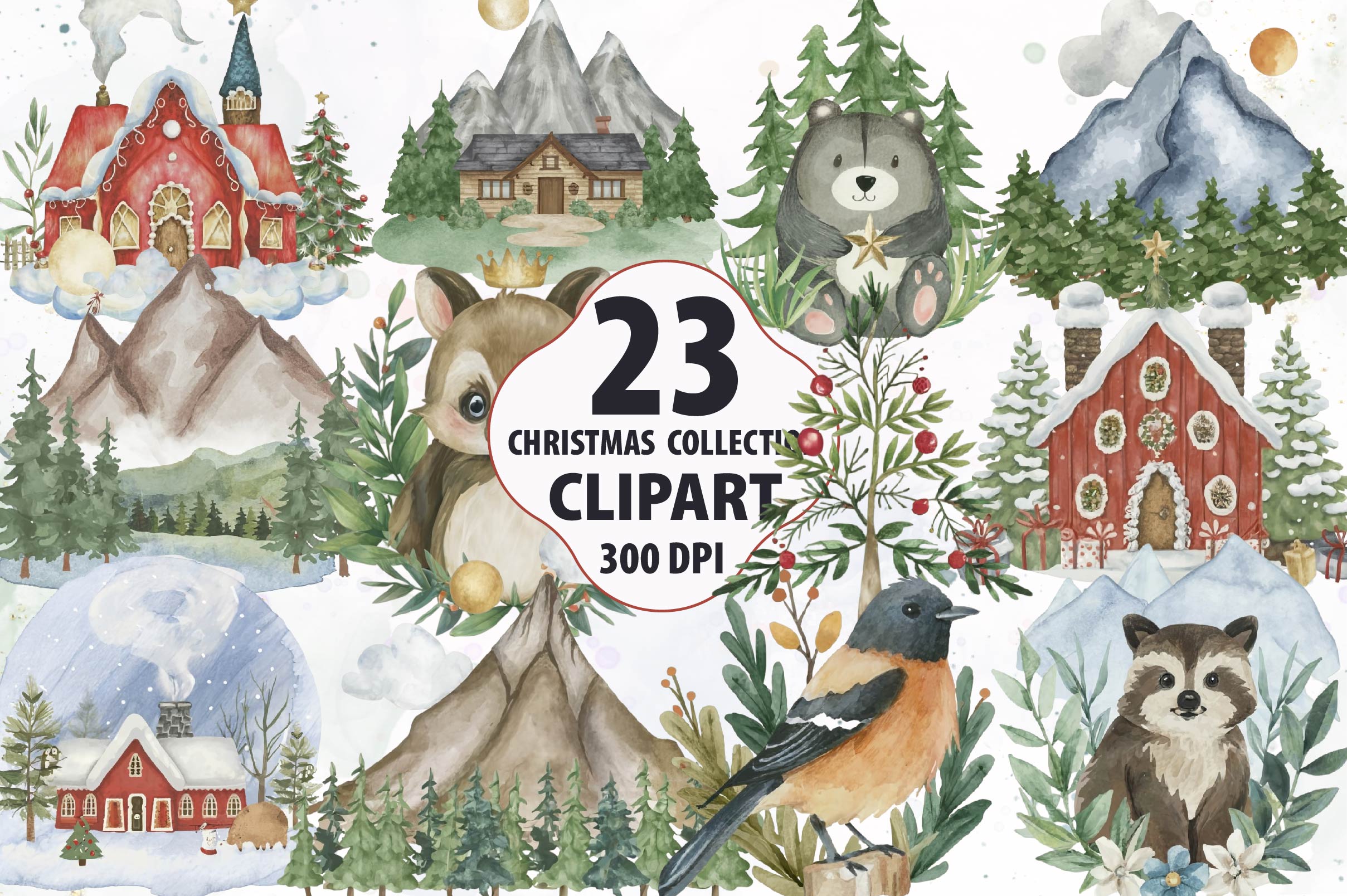 Christmas Collection Clipart Bundle