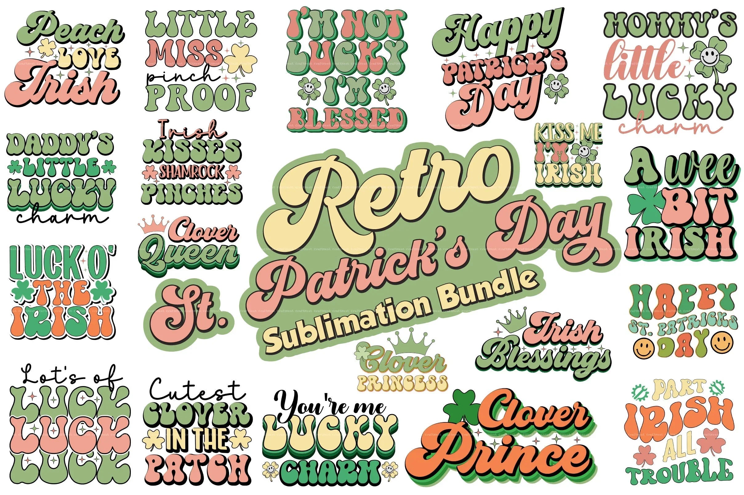 Retro St. Patrick's Day SVG Bundle