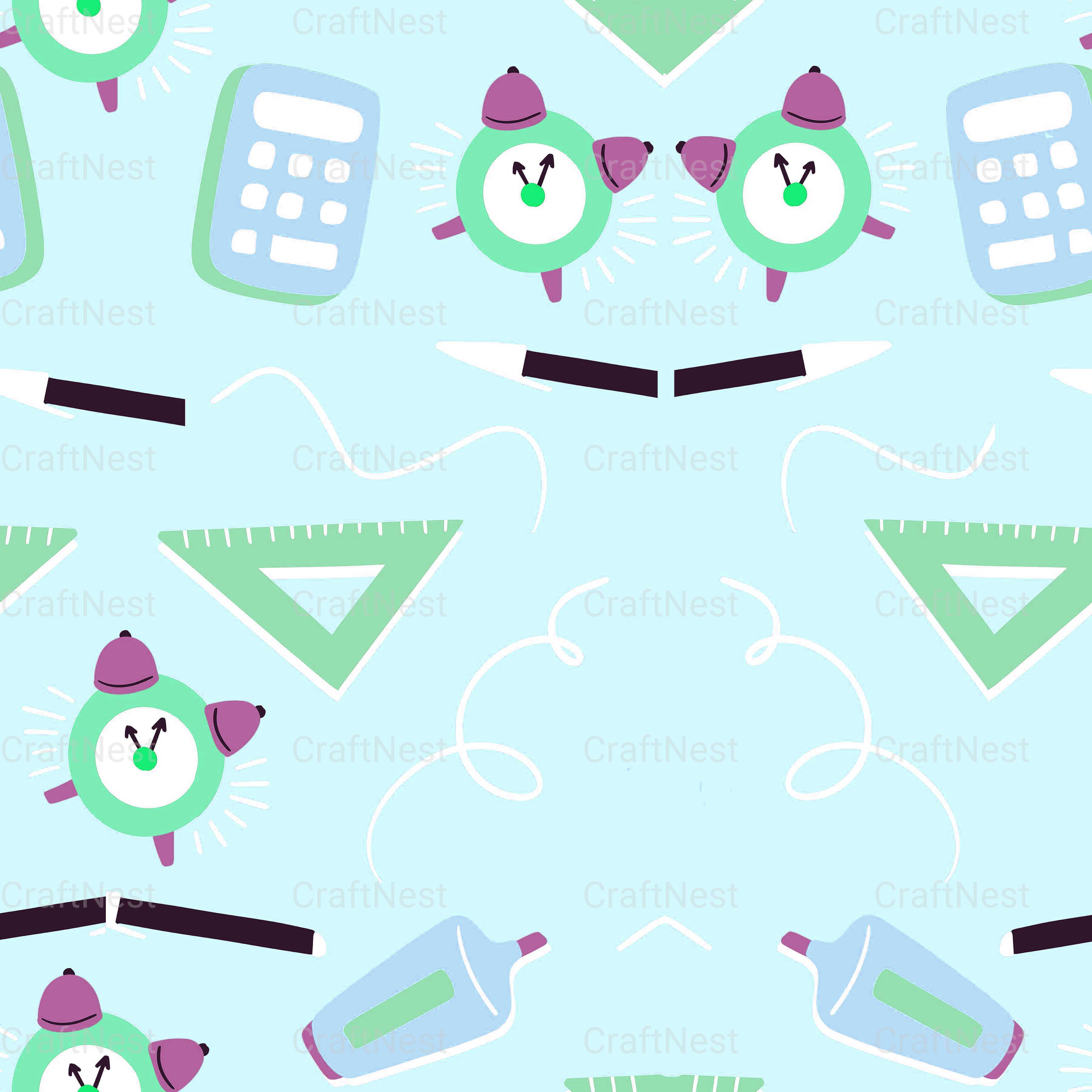 Back to School Green Digital Paper