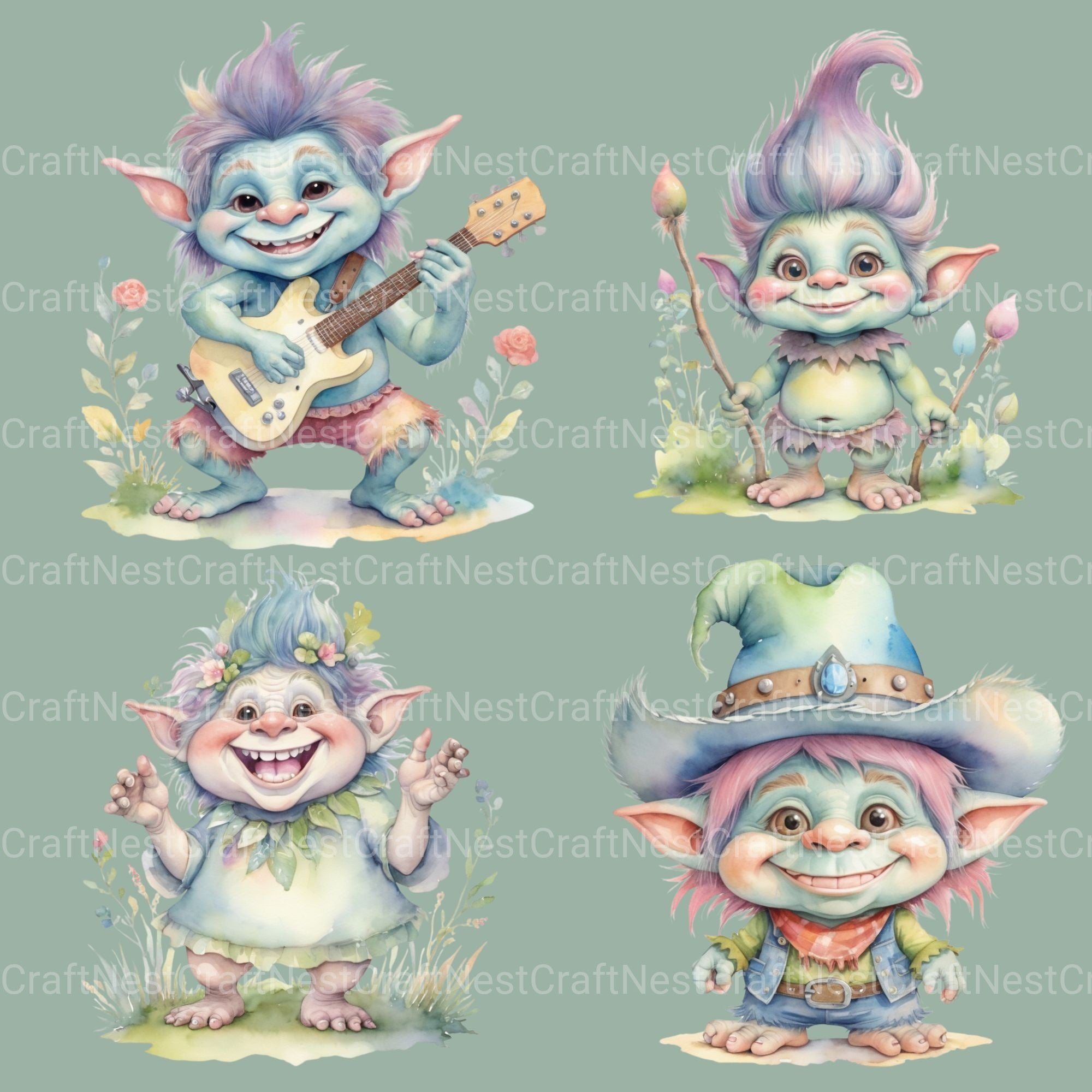 Trolls Clipart Bundle