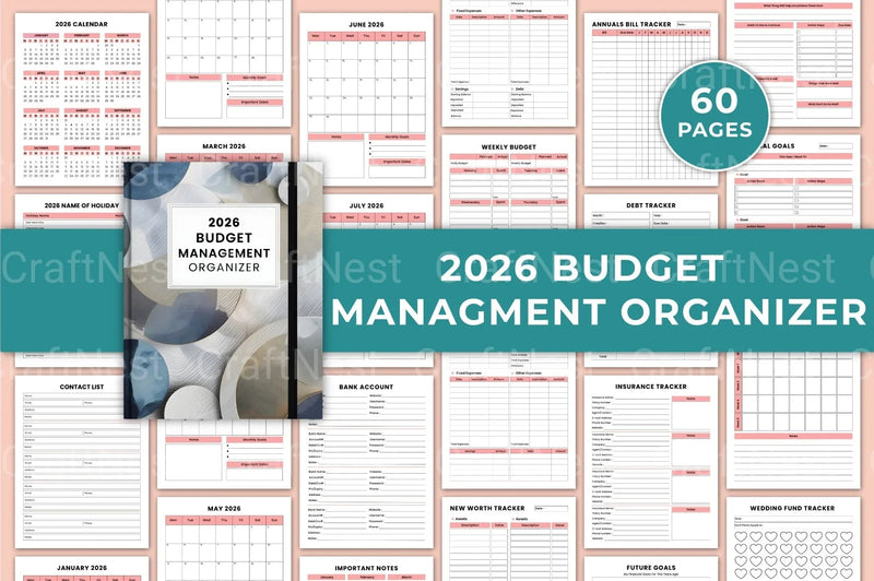 Budget Management Organizer - CraftNest - Digital Crafting and Art