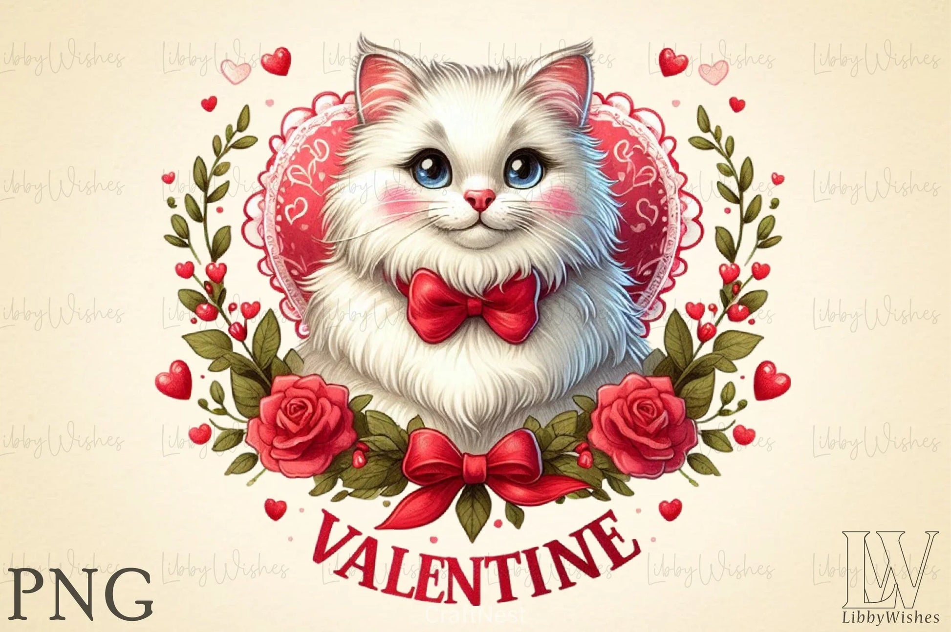 Cat Valentine's Day Clipart Bundle - CraftNest - Digital Crafting and Art