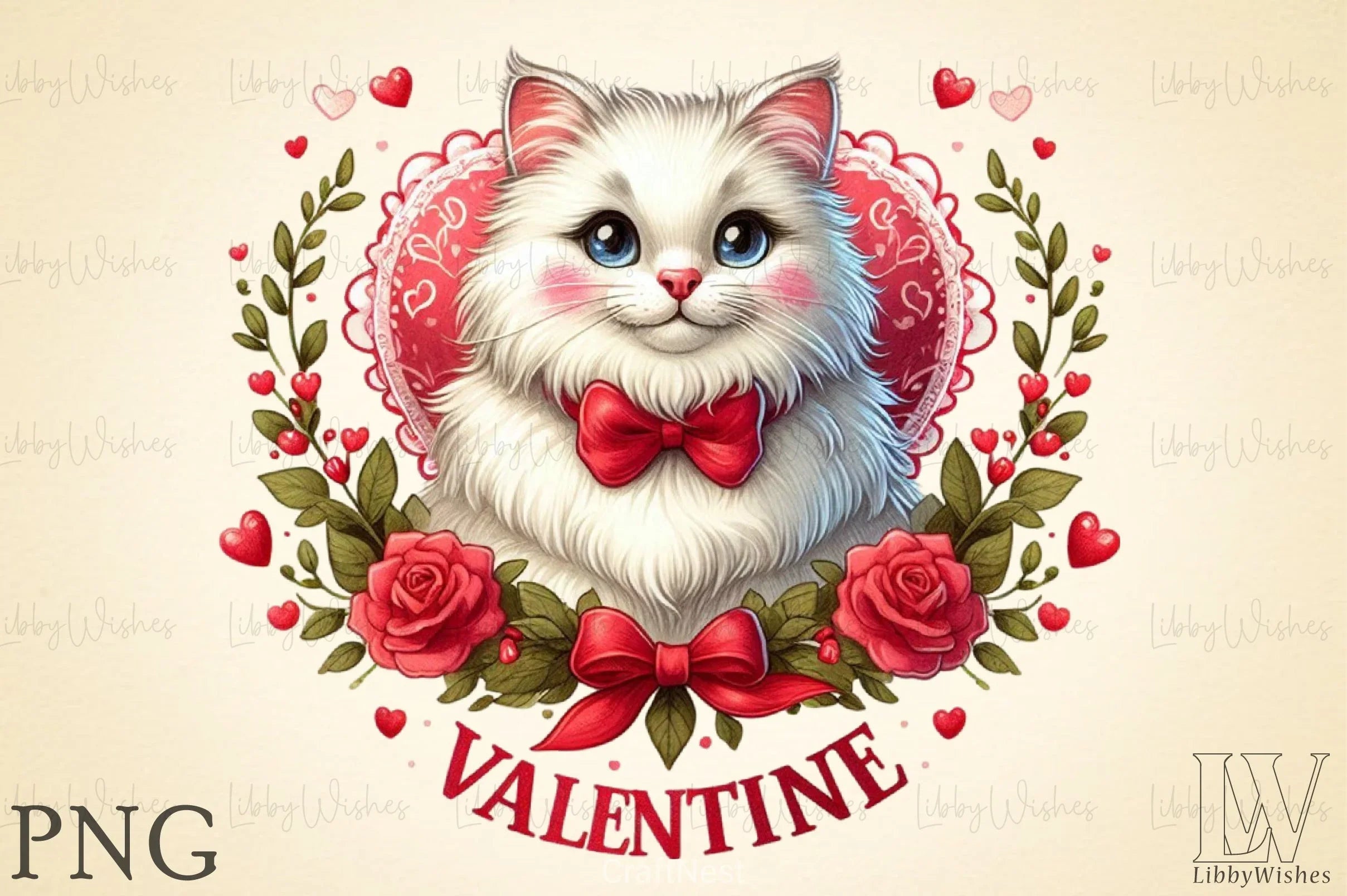 Cat Valentine's Day Clipart Bundle - CraftNest - Digital Crafting and Art