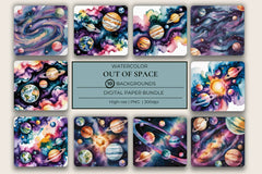 Out of Space Background Papers - CraftNest - Digital Crafting and Art
