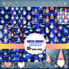 Winter Gnomes Blue Theme Clipart Bundle