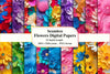 3D Flowers Digital Papers 3