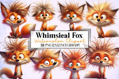 Whimsical Fox Clipart Bundle - CraftNest - Digital Crafting and Art