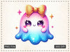 Coquette Cute Ghost With Bow Clipart Bundle