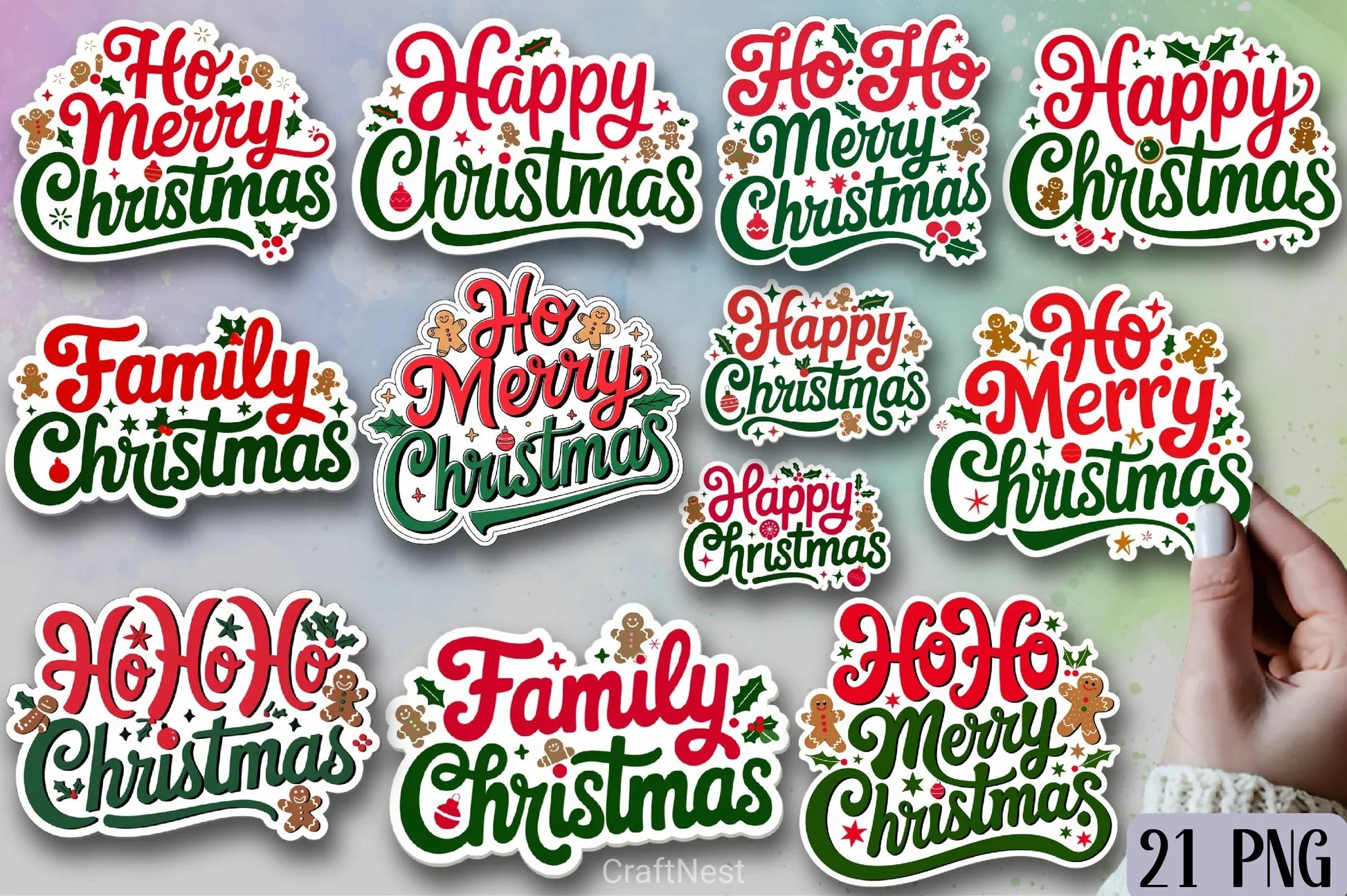 Christmas Sticker Clipart Bundle - CraftNest - Digital Crafting and Art
