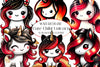 Cute Chibi Unicorn Clipart Bundle