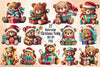 Christmas Teddy Bear Clipart Bundle 2