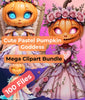 Pastel Pumpkin Goddess Clipart Bundle