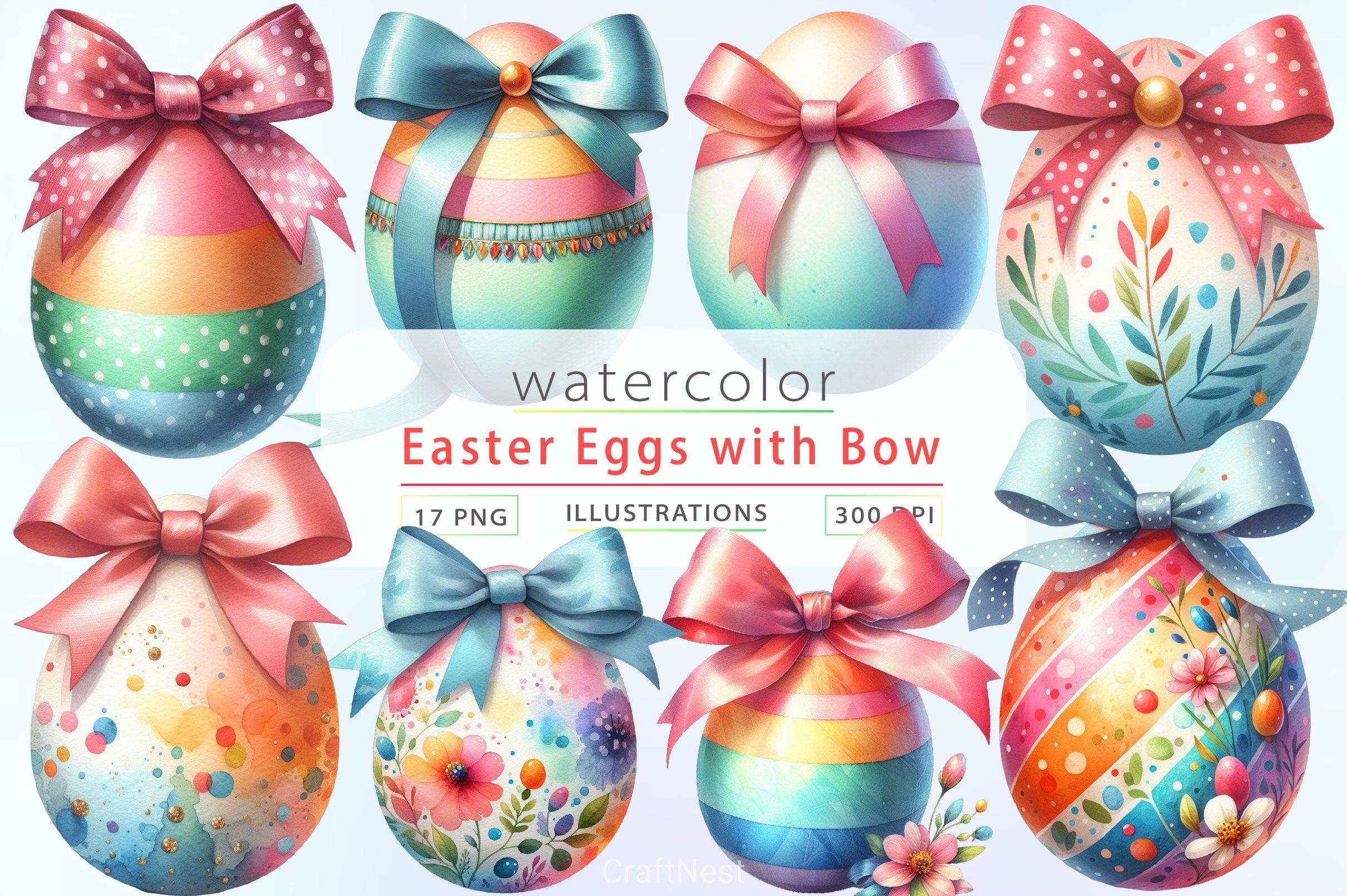 Easter Eggs Clipart Bundle 3