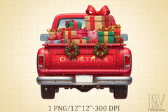 Christmas Truck Clipart Bundle 6 - CraftNest - Digital Crafting and Art