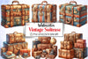 Vintage Suitcase Clipart Bundle