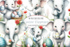 Watercolour Easter Elephant Clipart Bundle