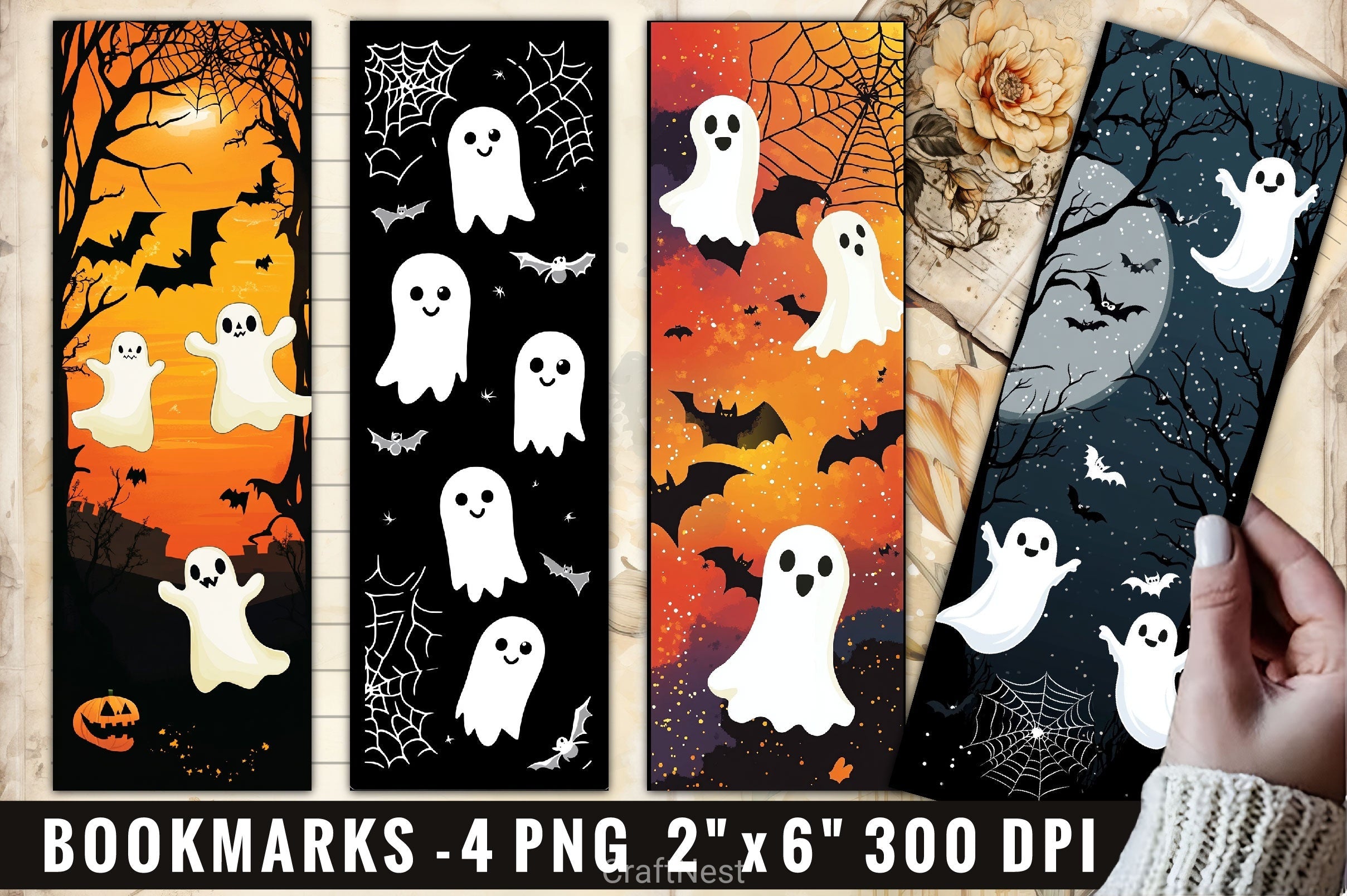 Halloween Ghost Clipart Bundle 3