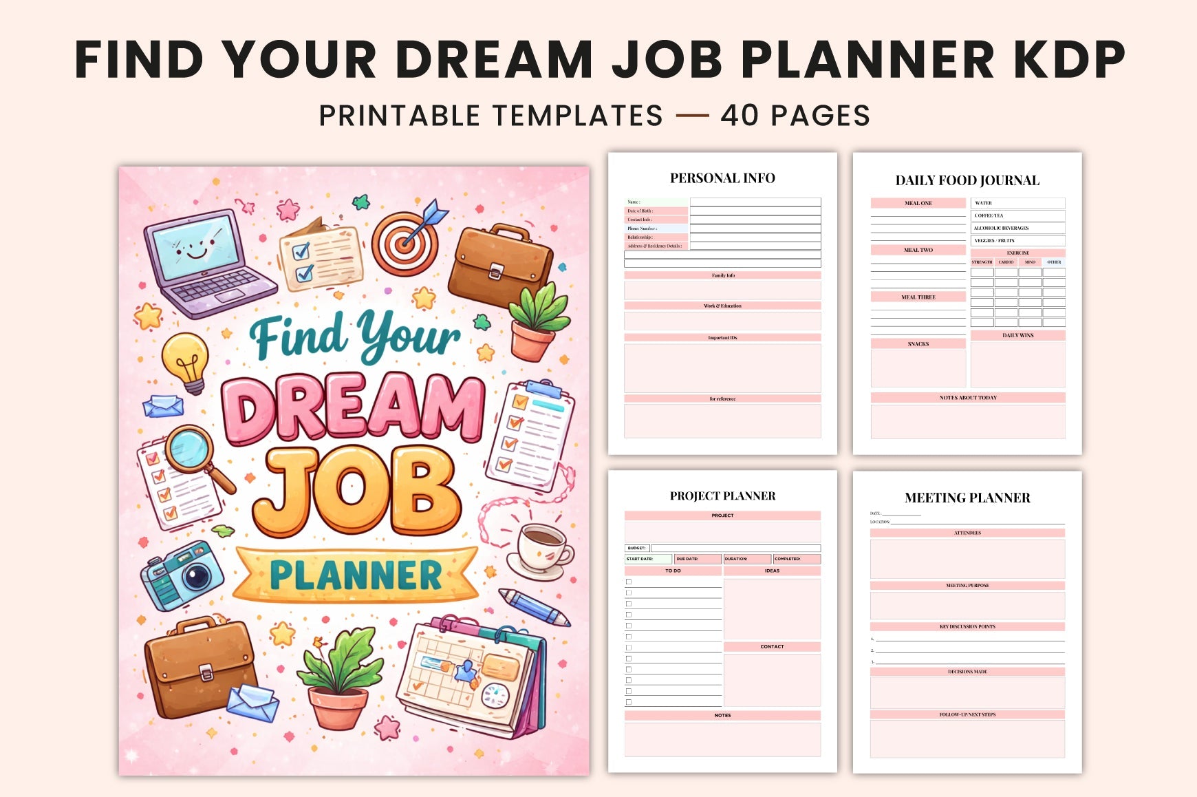 Find Your Dream Job Planner