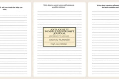 Anti Anxiety Mindfulness Prompt Journal KDP Planner - CraftNest - Digital Crafting and Art