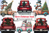Merry Christmas Truck Clipart Bundle
