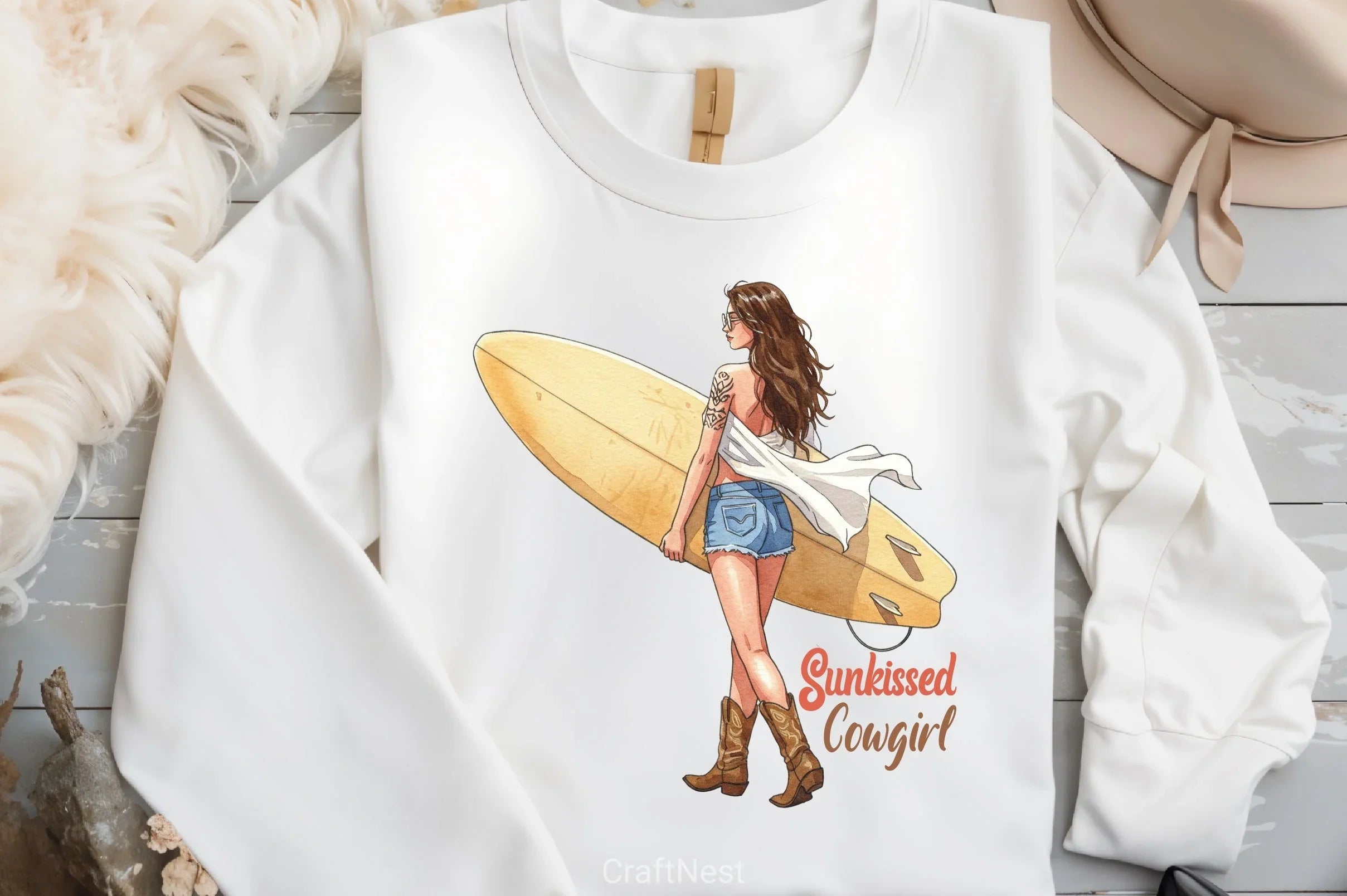 Western Summer Cowgirl Clipart Bundle - CraftNest - Digital Crafting and Art