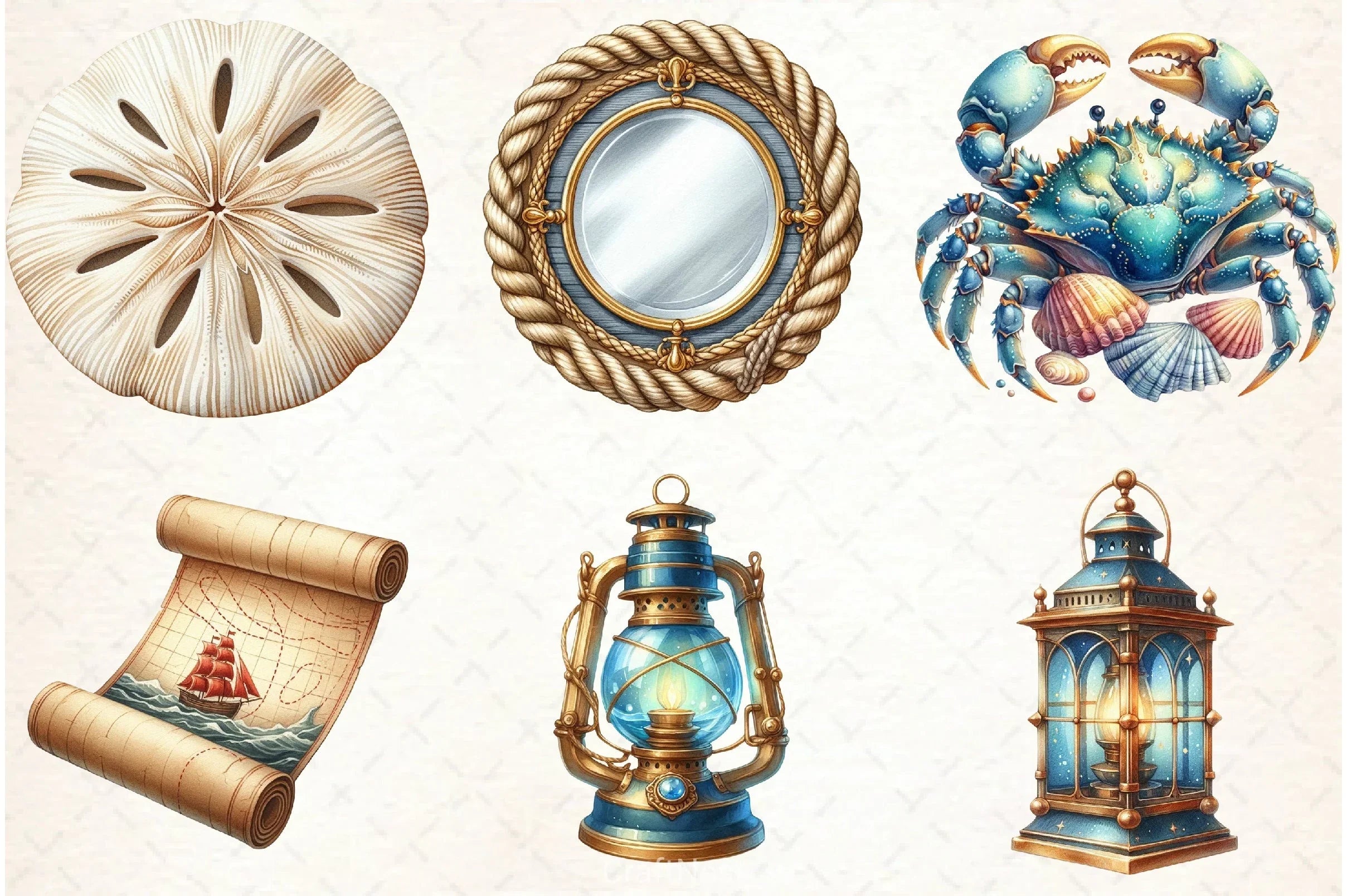 Nautical Decor Clipart Bundle - CraftNest - Digital Crafting and Art