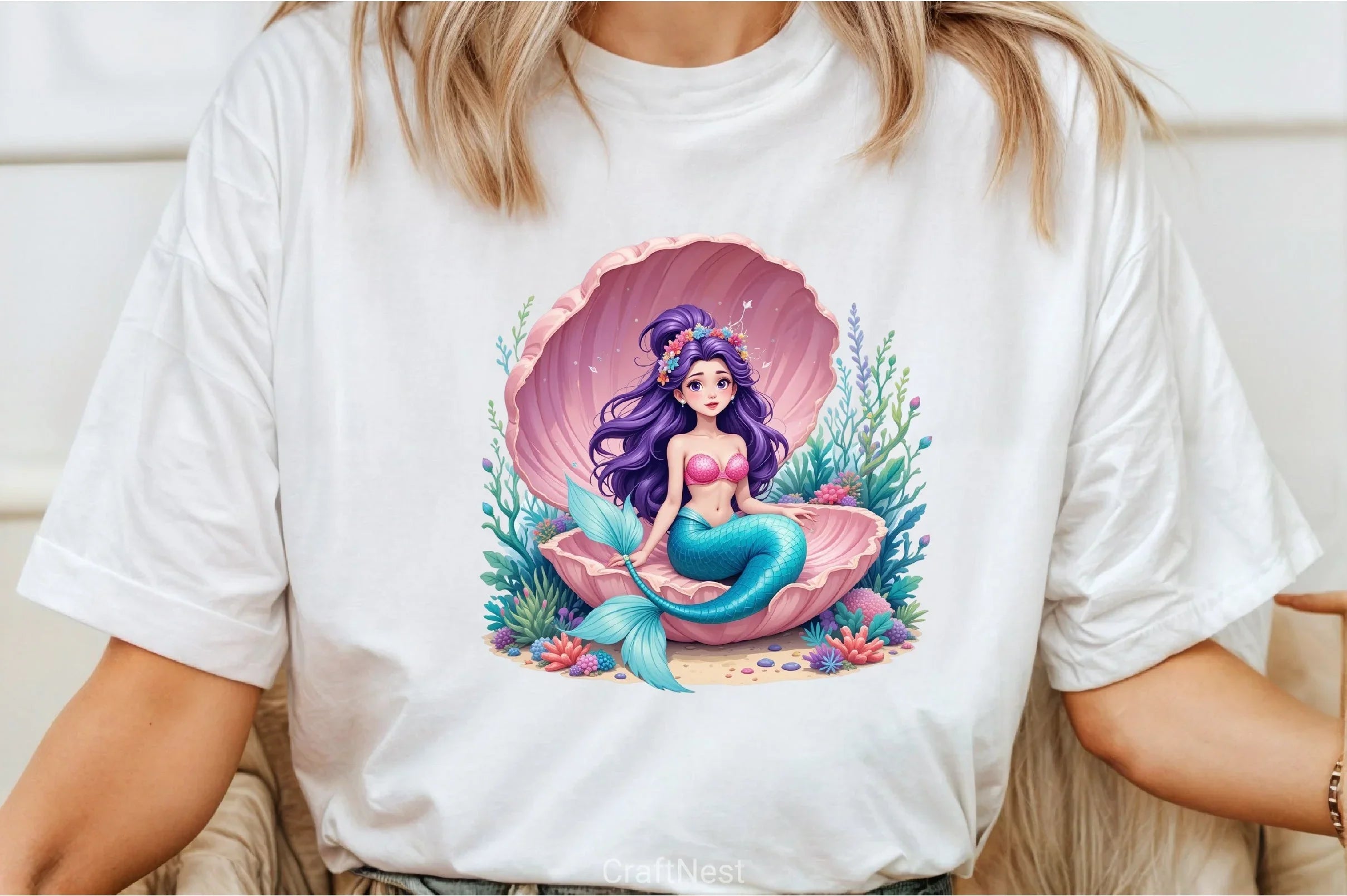 Summer Mermaid Clipart Bundle 2 - CraftNest - Digital Crafting and Art